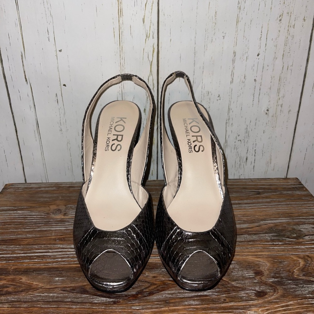 Michael Kors snake print wedges